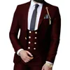 Wedding Tuxedos One Button Men Suits Groomsmen Peak Lapel Groom Tuxedos Wedding/Prom Man Blazer Jacket Pants Vest Tie W12516