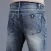 Men's Jeans Spring Autumn Men's Classic Fashion Grey Jeans Casual Slim Skinny Vintage Blue Streetwear Biker Party Long Trousers Male 2736 Z0301