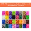 1850 Stück und mehr Loom Bands Toys in 32 verschiedenen Farben Armband-Nachfüllset mit hochwertigem Zubehör für Kinder, Jungen und Mädchen, Gummiband-Armband-Set