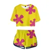 Heren t shirts 3D print zomer zachte shorts en t-shirts dames tweedelige sets crop top tracksak kleding