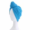 Mützen Beanie/Totenkopfkappen Einfarbig Weiche Donut Knoten Turban Hüte Muslimische Frauen Wrap Hijab Islamische Weibliche Kopftuch Verlust Haar Motorhaube Dav