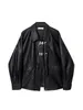 Women's Jackets Autumn Winter PU Leather Jacket Vintage Black Motorcycle Coat Female Korean Casual Loose Streetwear Outwear 230301