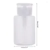 Storage Bottles 150ml Empty Lockable Pump Dispenser Refillable Bottle For Nail Polish Remover