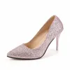 Dress Shoes Nice Spring And Autumn Glitter Gold High Heels Pointed With Silver Stiletto Wild WoMen Bridesmaid Wedding