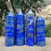 Decoratieve beeldjes 70-90 mm natuurlijke kristal lapis lazuli stenen toren blauw zeldzaam juweeltje voor woningdecoratie genezing erts