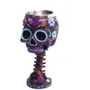 Mugs Skull Goblet Resin Steel Cup Creative Beer Gothic 3D Wine Glass Tea Cocktail Anime Halloween Gift 230228