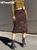 Hejoungirl harajuku vintage linia midi spódnica gotycka grunge estetyczna letnia spódnica z niską talią Kobiety kwiatowy druk 90s 230301