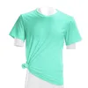 Sublimação Pastel Pastel colorido de cor em branco Transferência de calor T-shirts Roupas de poliéster Roupas de pai-filho DIY American Tamanho 2T/4T/6T/8T/10T/12T/14T A12