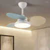Cute Ceiling Fan With Light For Kids Children Room Wood Art Reversible Bedroom