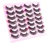 Multilayer Thick Colordul Eyelashes Natural Looking Handmade Reusable D Curled Fake Lashes Naturally Soft & Delicate Full Strip Lash Extensions