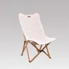 Meubles de camping chaise de plage extérieure hêtre papillon Camping paresseux dos pliant loisirs toile bois massif