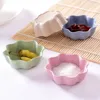 Small Wheat Straw Dipping Dishes Condiment Seasoning Salt Dish Plum Blossom Shaped Sauce Plate Spice Wintersweet Flower Plates Platos Para Mojar Con Paja De Trigo