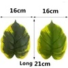 Flores decorativas Planta verde artificial Evergreen Pig Heart Dill paustado Fake Fake Grande Tree Tropical Leaf Home Garden El Office Decor