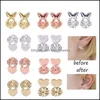 car dvr Charm Fourleaf Clover Earrings Aid Europe And America Simple Fashion Ear Hole Buckle Lifter Drop Delivery Jewelry Dhwgt
