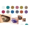 Ombre à paupières Halloween Maquillage De Luxe Corps Glitter 12Piece Pigment Set Unique Fard À Paupières Lâche Lumineux Éclaircir Poudre Visage Yeux Kit Dr Dh43E