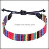 voiture dvr Bracelets de Cheville Bohème Pour Hommes Femmes À La Main Corde Amitié Plage Bracelet Sur La Jambe Chaîne Boho Pied Bijoux Drop Delivery Dhker