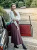 Skirts Women Maxi Skirts Female Knitted Long Dress Solid Color Knitting Skirt XS-3XL Plus Size Woman Autumn Winter Skirts 230301