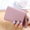 Portefeuilles Fashion Tassel Small Women Wallet For S Cash Holder Leather Short Woman And Purses Ladies