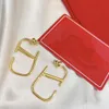 Женские золотые серьги премиум-класса, дизайнерские серьги-гвоздики, роскошные серьги Valentinolies, брендовые серьги с буквенным дизайном, модные украшения xh5