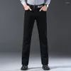 Men's Jeans Men's Straight Regular Fit Simple Casual Clothing Midweight Cotton Stretch Black