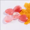 Auto DVR Crystal Heart Form Roze Natuurlijke stenen Kraal Quartz Losse kralen Diy Sieraden voor Lover Gift Tiger Eye Stones Kerstcadeaus MAKEN DR DHNHNTY