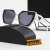 남성 고급 디자이너 선글라스 여성 패션 큰 프레임 태양 안경 UV400 선글래스 비치 유리 삼각형 편지 P 안경 23013BF