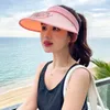 Chapeaux à large bord vide chapeau haut de forme ventilateur de charge USB été extérieur multi-fonctionnel respirant réglable crème solaire soleil femme
