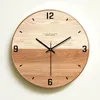 Orologi da parete Moderno semplice orologio da parete in legno silenzioso per camera da letto Wall Art Decor Grandi orologi da parete Orologio da parete in legno stile nordico 14 pollici 230301