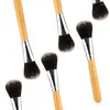 Pennelli per trucco 5PCS Strumenti professionali Testa tonda Manico in bambù Pennello per fard in polvere Cosmetici per fondotinta