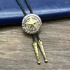 Bow Ties KDG Western Cowboy Zinc Alloy Two-color Five-pointed Star BOLO Tie With Shirt For Men And Women