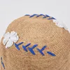 Wide Brim Hats Vacation Beach Accessories Womens 2023 Female Fashion Ladies Cap Glass Straw Flower Bucket Hat Chapeu Feminino