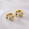 Creolen Mafisar Chic Tier Schlangenohrring mit Tropföl Zirkon Goldfarbe Boho Stil Piercing für Frauen Hochzeit Schmuck Geschenk