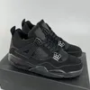 Black Cat Designer Running Sneaker Shoe AAA Jumpman 4 4s Mężczyźni Mężczyźni Kobiety Buty Sneakers Treakers Dospatuj biały niebieski słabe ręczne pismo ręczne