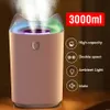 EZSOZO humidifier 3L Air Humidifier Essential Oil Aroma Diffuser Double Nozzle With Coloful LED Light Ultrasonic Humidifiers Aroma246C