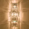 Lampes murales Penthouse Building Project Sconce Rectangular Crystal Lights Staircase Lighting Lamp El
