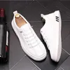 Men Little White Shoes Casual Hip Hop Sneakers Flats Board Shoes Breathable Loafers Chaussure Homme D2A29