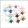 auto dvr Collane con ciondolo Reiki Healing Crystal Five Star Uomini e donne Collana in acciaio inossidabile Drop Delivery Jewelry Pendenti Dh3Kr