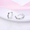 Hoopörhängen 925 Sterling Silver Crystal Me Pave Circular U-Shape Stars Earring For Women Making Smyckespresent Drop
