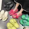 Hausschuhe Sommer Frauen Slipper Bogenknoten Licht Weiche Sohle Gemütlich Indoor EVA Sandalen Dekoration Niedliches Mädchen Outdoor Flip Flop A 02