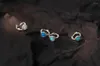 Ohrstecker Mode Blau Opal Runde Perle Piercing Ohrring Für Frauen Mädchen Schmuck Pendientes Brincos Eh1806