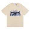 Summer Mens T-shirts Womens Rhude Designers For Men Tops Letter Polos broderi Tshirts kläder Kort ärm Tshirt Stora tees G4AU#