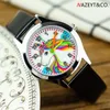 Wristwatches Contracted Anime Girl Cartoon Color Needle Watch Children One-horned Skins With Quartz