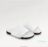 Pool Pillow Comfort Flat Slippers Empreinte Leather 3 Colors Black Silver White Classic Cool Glides Women Designer Mules