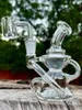 Mini Recycler Dab Rigs Bong in vetro Bubbler Bent Neck Diffused Water Pipes con Percolatore Heady Narghilè Accessorio 10mm Joint