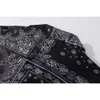 Men's Casual Shirts Dark Bandana Oversized Men's Shirt Summer Thin Material Paisley Shirts for Men Man Blouse Z0224