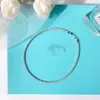 10 years factory wholesale fashion full diamond zircon stainless steel thick T-shaped short necklace suitable for couples to give gifts with dust bags.