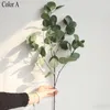 Decorative Flowers Artificial Green Grass Plant Plastic Fake Simulation Eucalyptus Leaves Bouquet Home Garden Shop Table Decor Money