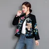 Women's Jackets Spring Autumn Chinese Style National Embroidered Jacket Mom Women Coats And Coat