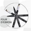 الحواجب معززات Handaiyan Crayon Cil Pencil 4 Fork Micro Corving Tint Eytproof Eye Brow Brow Tattoo Pen Drop Droper Health Dhkbl