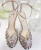 Summer Alevi Milano Penelope Sandaler skor Sparkling Crystal-Errusted Strap Women Stiletto Heels Luxury Party Wedding Dress Lady Pumps